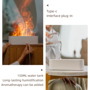 Diffuseur d'arômes effet flamme – lumière RGB – Image 4