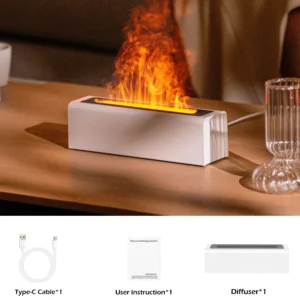 Diffuseur d'arômes effet flamme – lumière RGB – Image 8