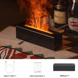 Diffuseur d'arômes effet flamme – lumière RGB – Image 9