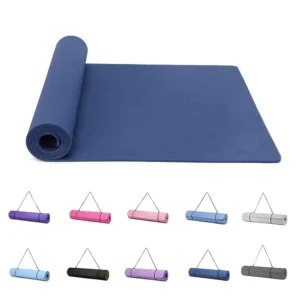 Tapis de yoga antidérapant 183 × 61 cm – 6 mm, avec sangle – Image 7