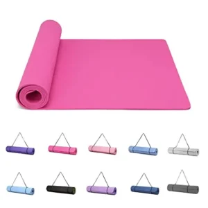 Tapis de yoga antidérapant 183 × 61 cm – 6 mm, avec sangle – Image 12