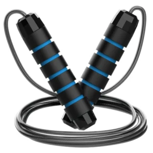 Corde à sauter réglable en fil d'acier – roulements anti-nœuds – Image 7