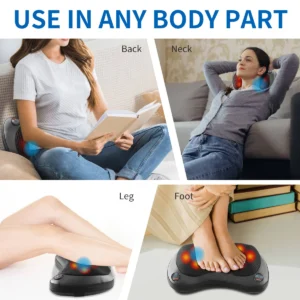 Coussin de massage Shiatsu chauffant – cou, épaules et dos – Image 3