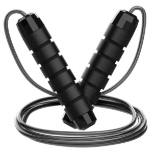 Corde à sauter réglable en fil d'acier – roulements anti-nœuds – Image 8