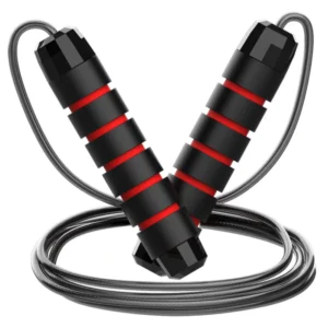 Corde à sauter réglable en fil d'acier – roulements anti-nœuds – Image 6