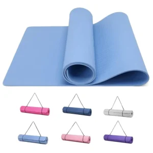 Tapis de yoga antidérapant 183 × 61 cm – 6 mm, avec sangle – Image 9