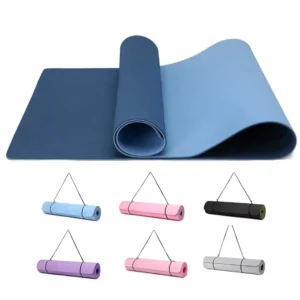 Tapis de yoga antidérapant 183 × 61 cm – 6 mm, avec sangle – Image 17