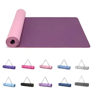 Tapis de yoga antidérapant 183 × 61 cm – 6 mm, avec sangle – Image 8