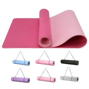 Tapis de yoga antidérapant 183 × 61 cm – 6 mm, avec sangle – Image 11