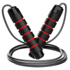 Corde à sauter réglable en fil d'acier – roulements anti-nœuds – Image 9