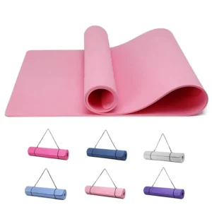 Tapis de yoga antidérapant 183 × 61 cm – 6 mm, avec sangle – Image 14